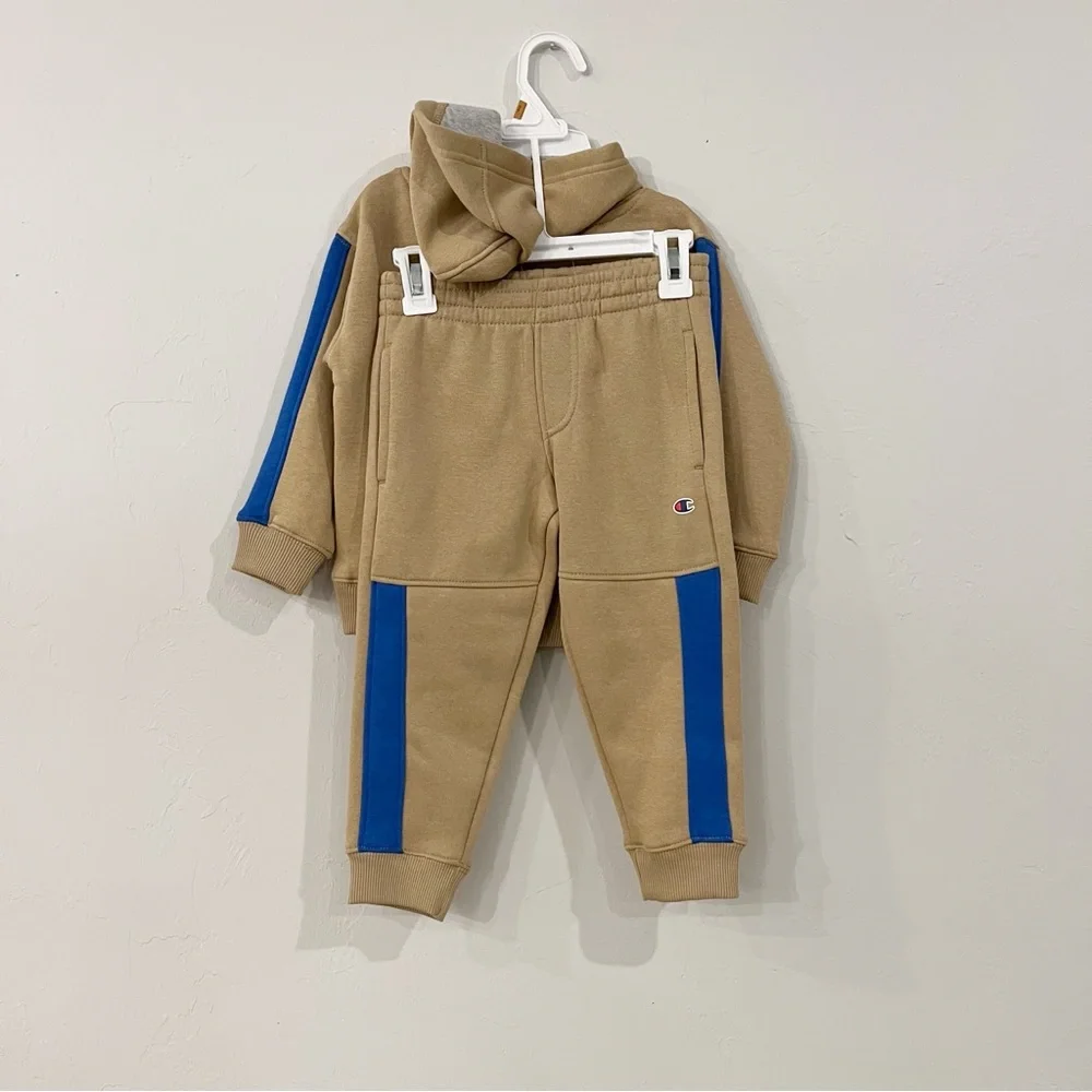 Champion Neutral Tan Boys Outfit Set Hoodie And Sweatpants Size 3T